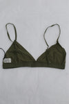 BASERANGE Mississippi bra narrow series collection bamboo fiber bamboo cotton soft underwear France BAS-BRMI-BL-WI22-MOLV dark green